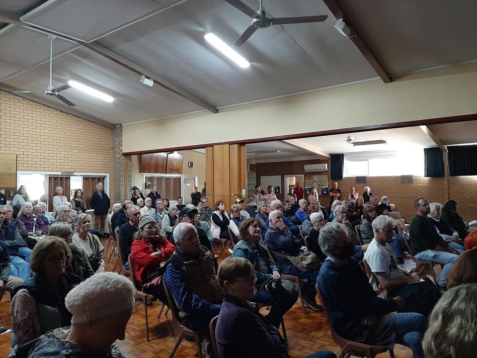 A Crowd of about 130 at Save Westernport Woodland Public Meeting CorinellaPicture